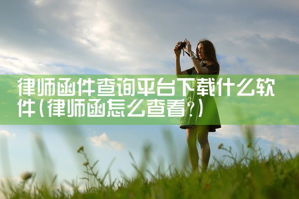 律师函件查询平台下载什么软件