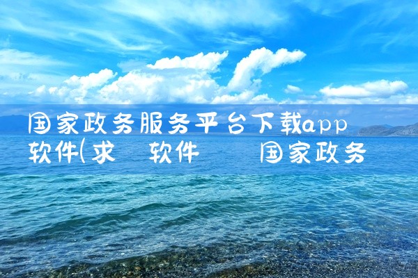 国家政务服务平台下载app软件