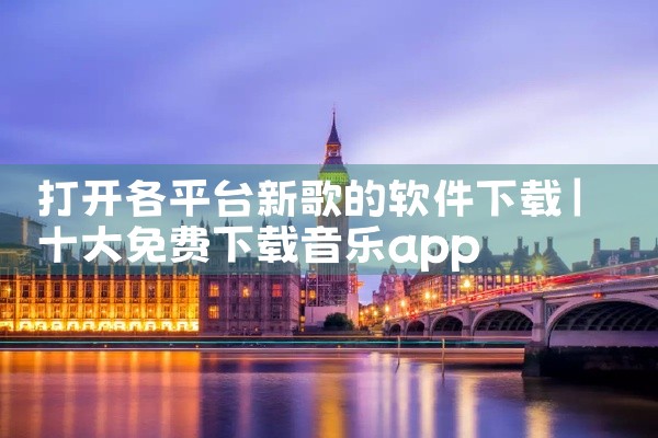 打开各平台新歌的软件下载