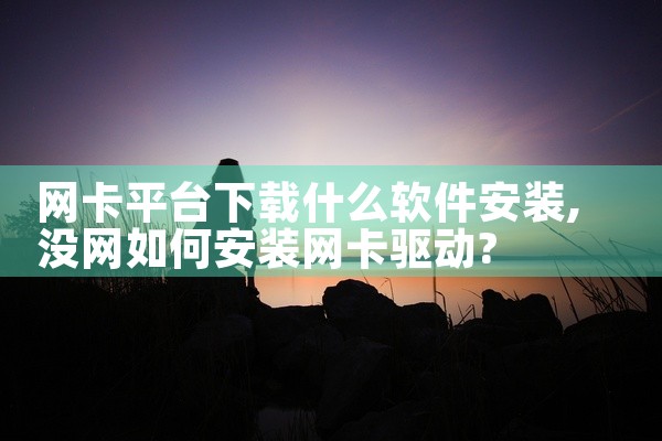 网卡平台下载什么软件安装